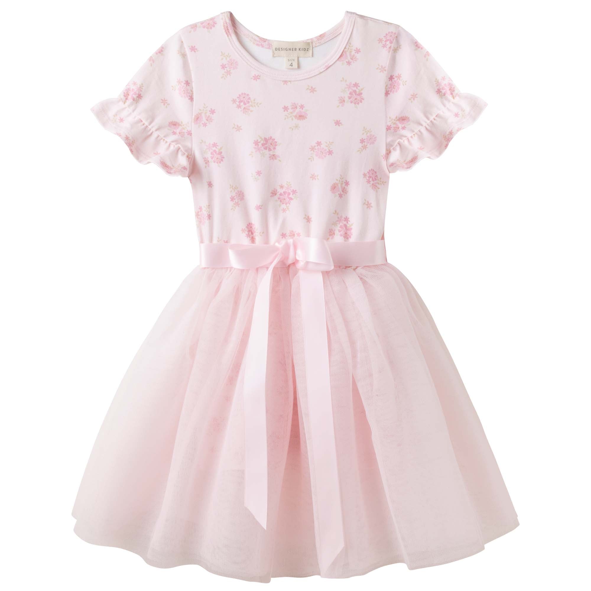 Bella Floral S/S Tutu Dress - Designer Kidz