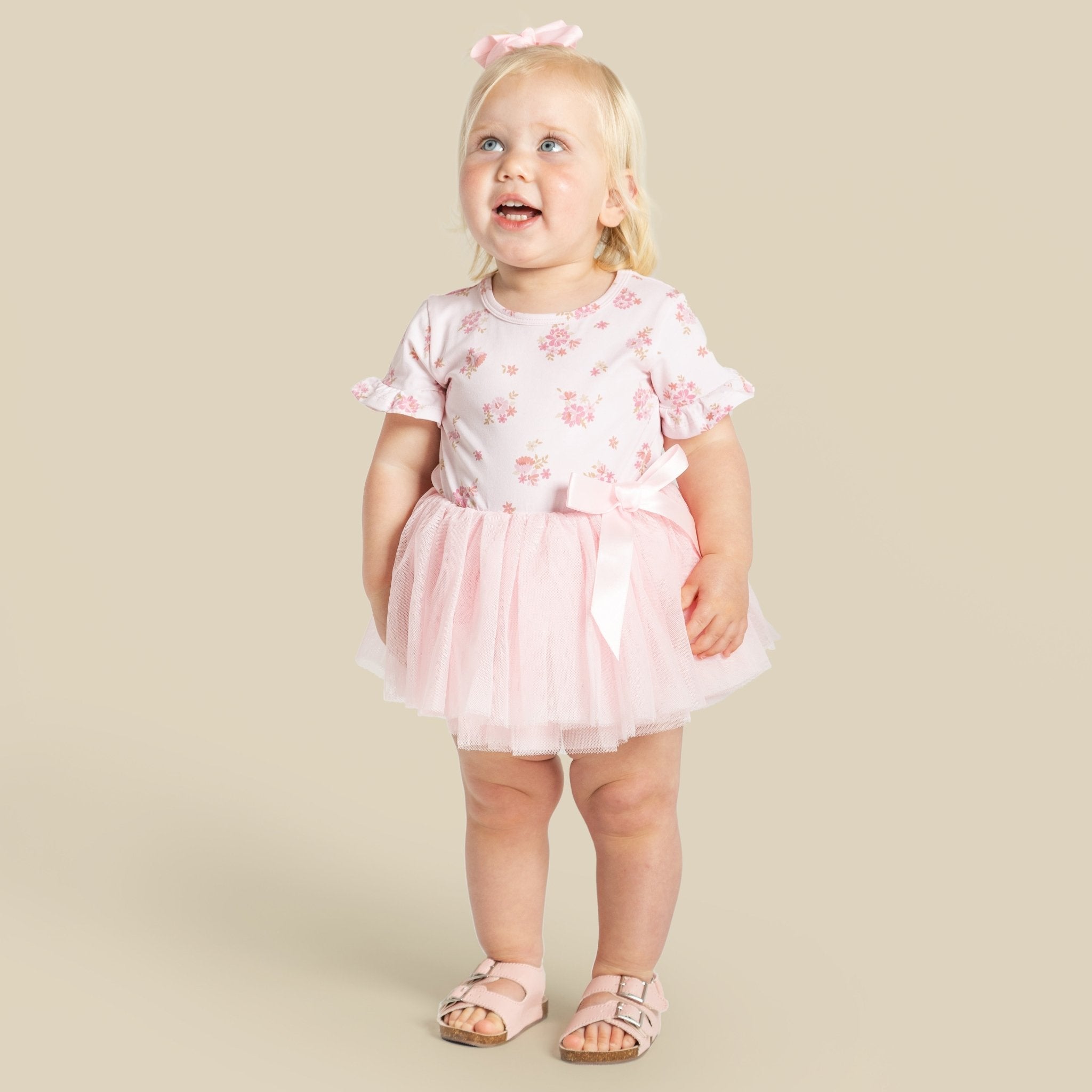 Bella Floral S/S Tutu Romper - Designer Kidz