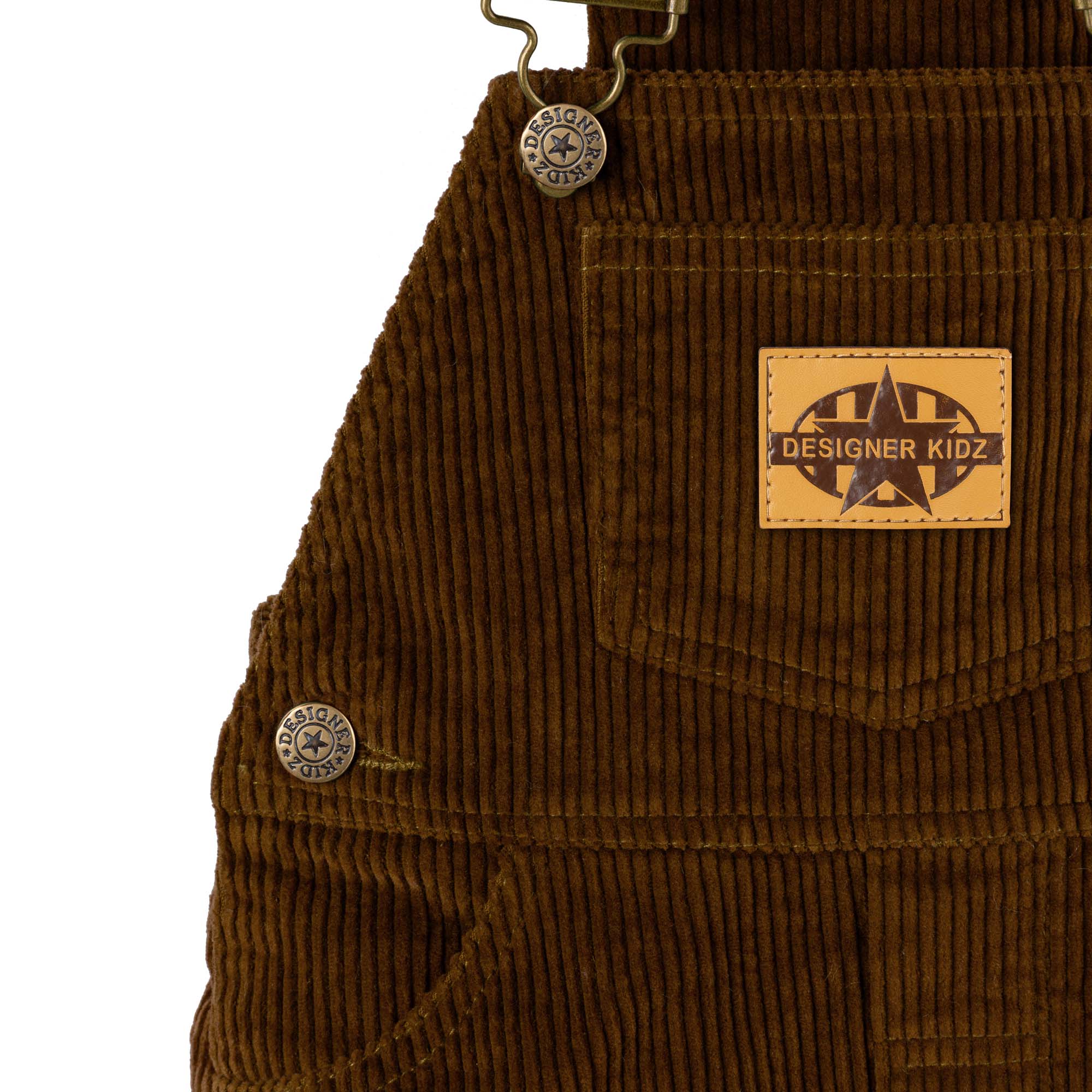 Charlie Cord Overalls - Chestnut - Designer Kidz