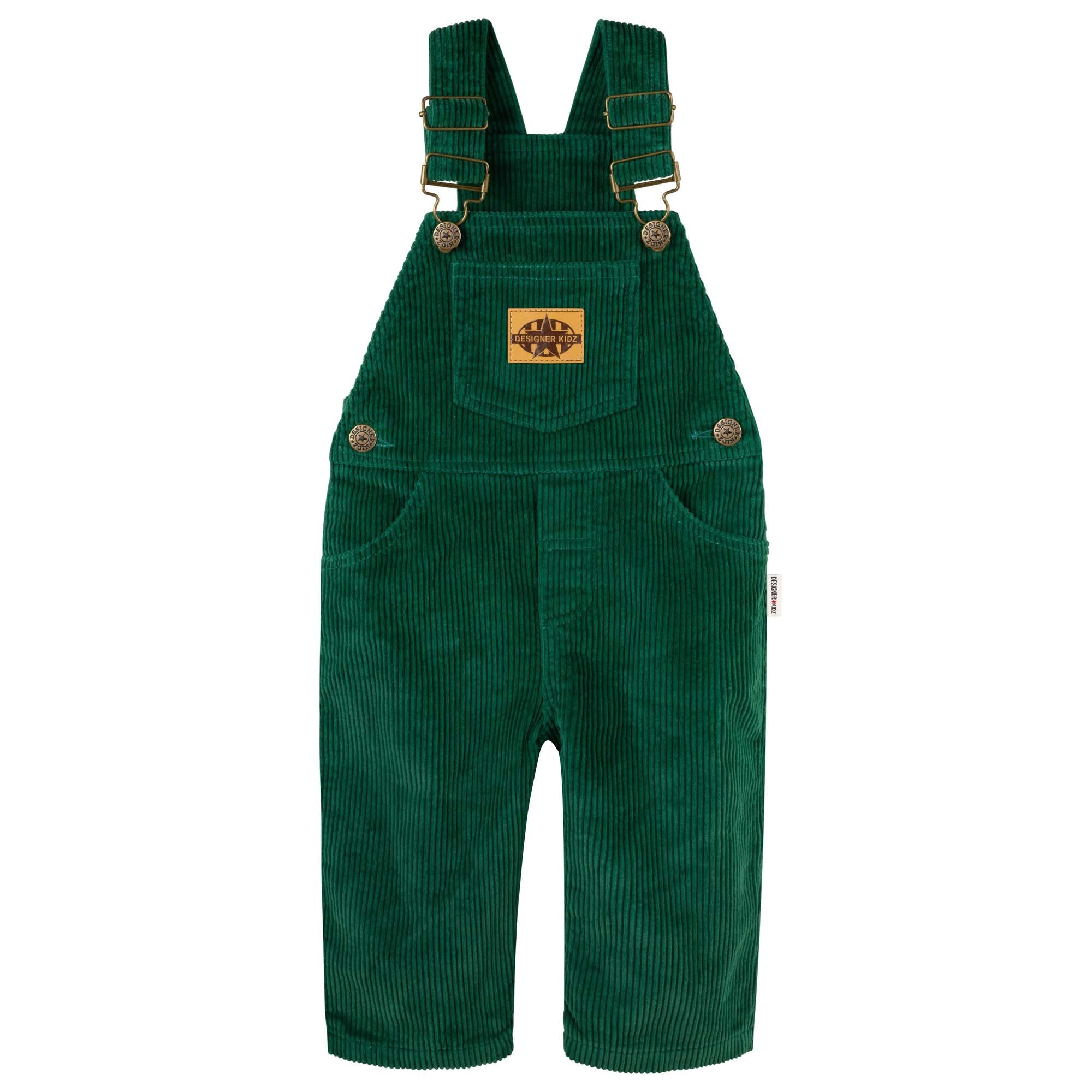 Charlie Cord Overalls - Juniper Green - Designer Kidz