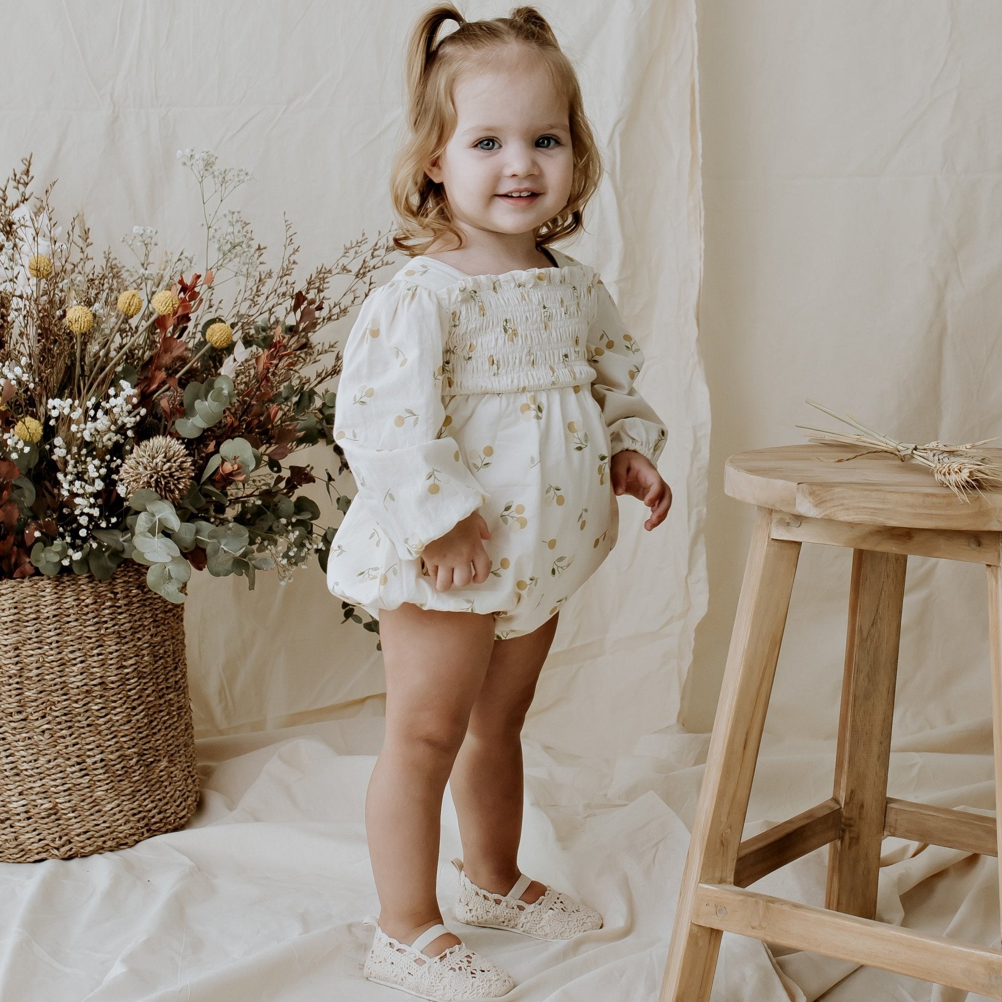 Golden Cherry Romper - Designer Kidz