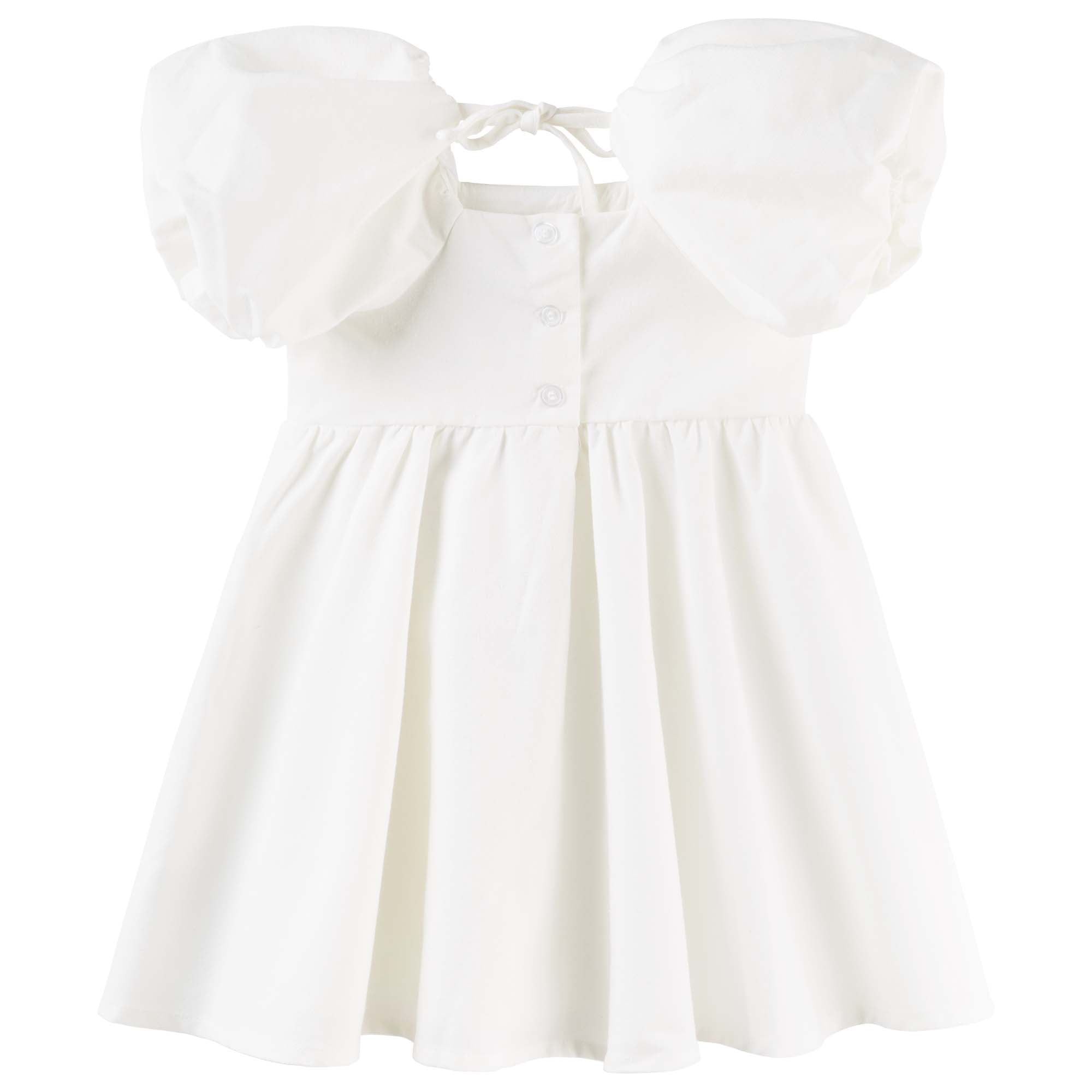 Grace Linen Baby Dress - Ecru - Designer Kidz