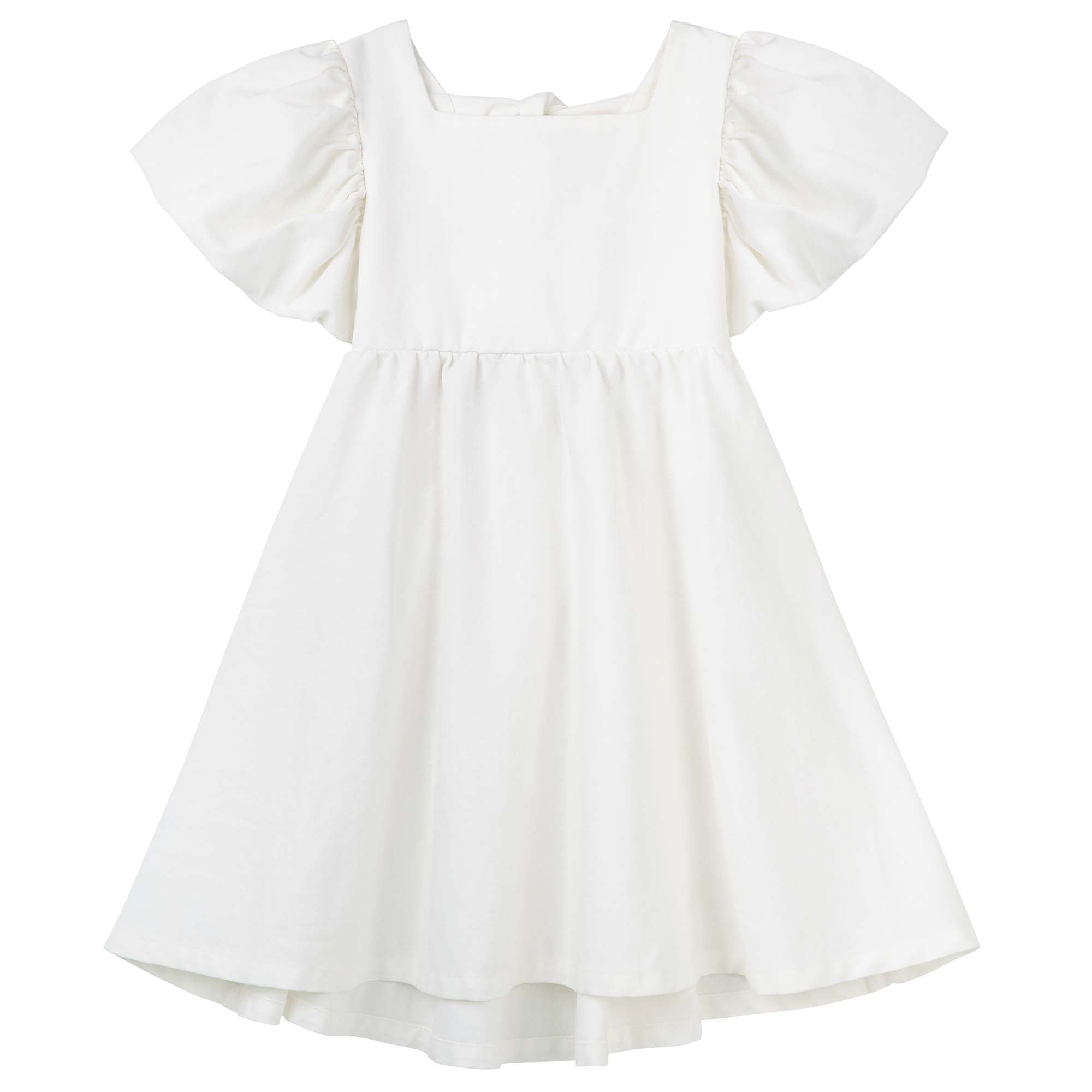 Grace Tie Back Dress - Ecru - Designer Kidz