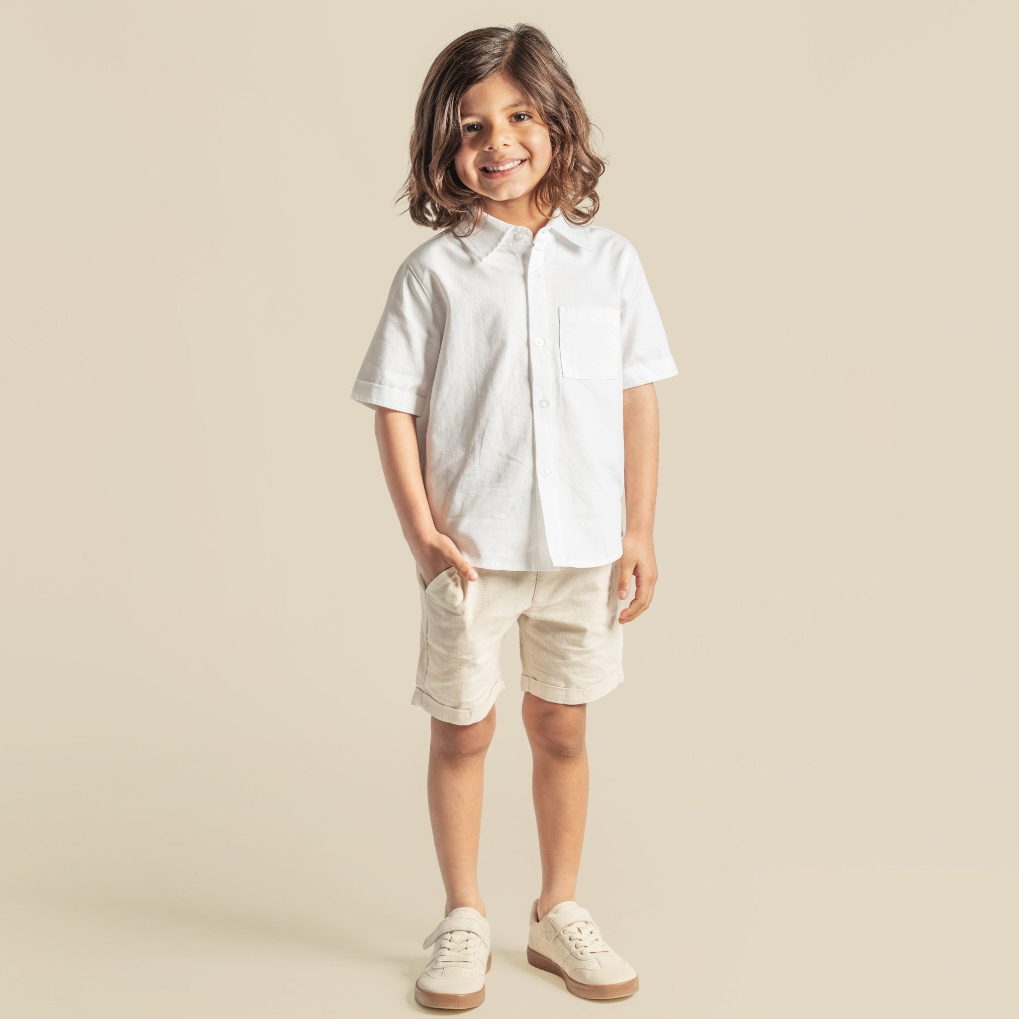 Jackson S/S Formal Shirt - White - Designer Kidz