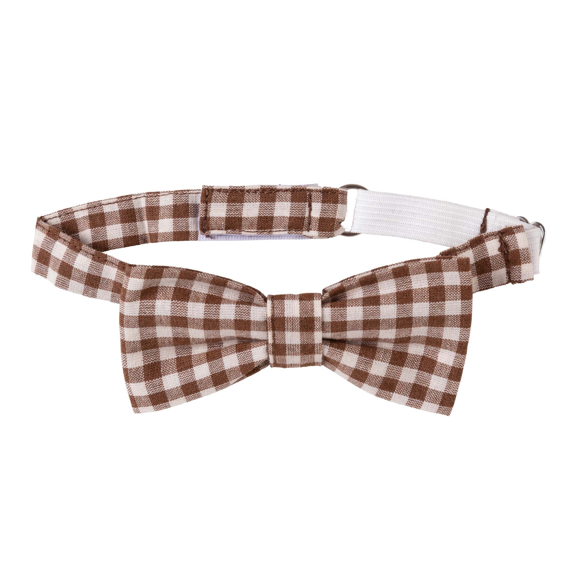 Oliver Gingham Bow Tie - Choc Gingham - Designer Kidz