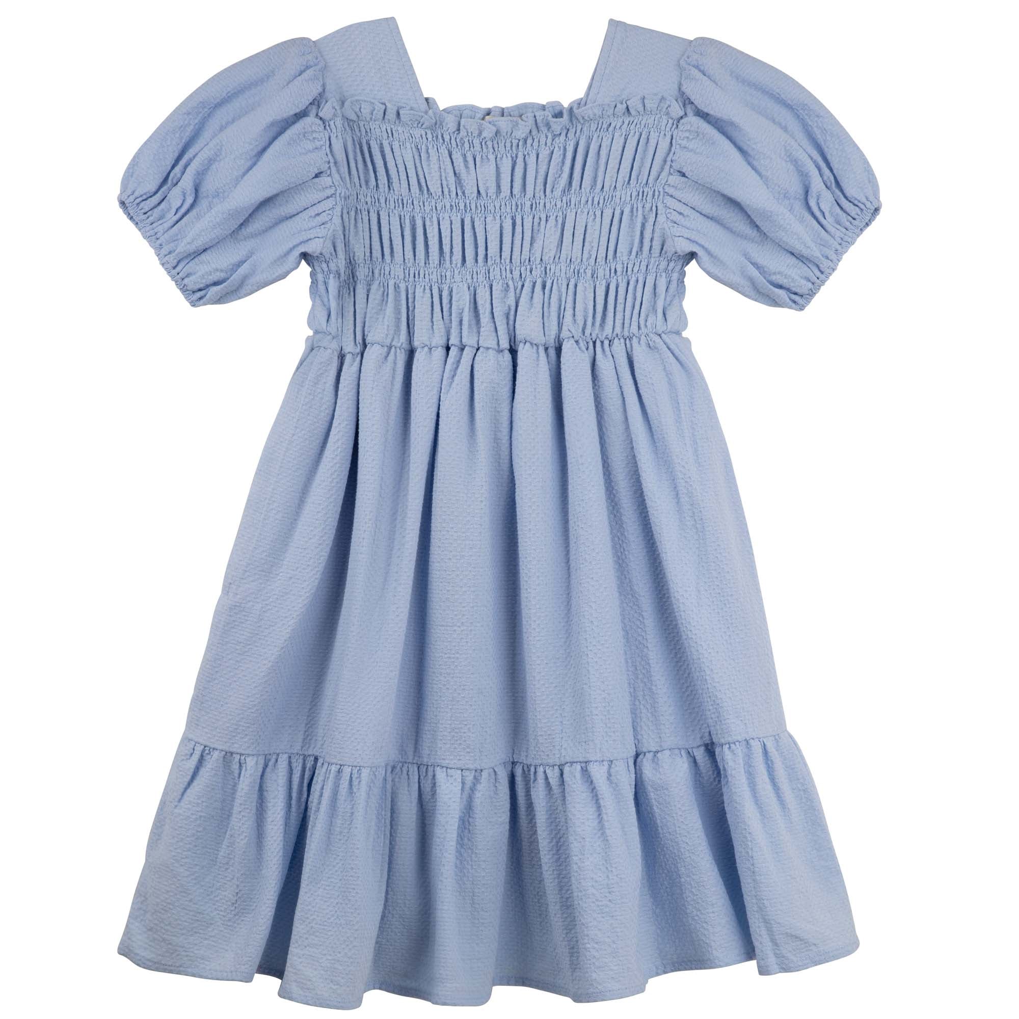 Sophie Tiered Ruffle Dress - Periwinkle - Designer Kidz