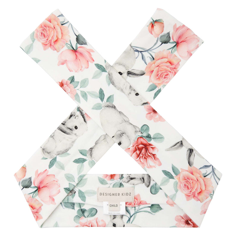 Bunny Floral Headband - Soft Pink