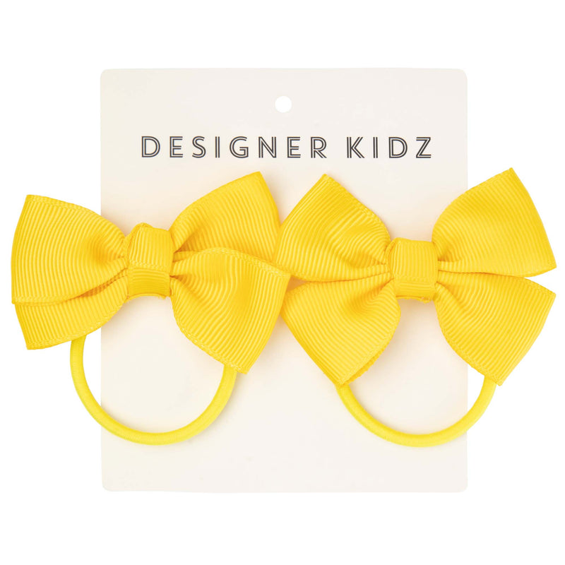 Bow Hair Tie Pack - Yellow