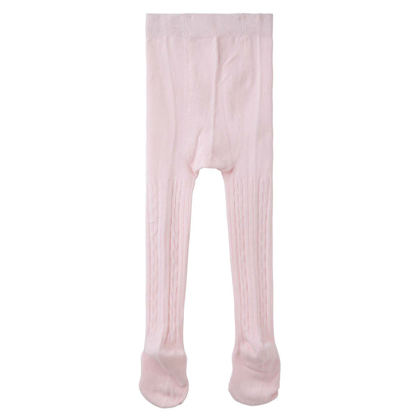 Baby Cable Knit Tights - Pink