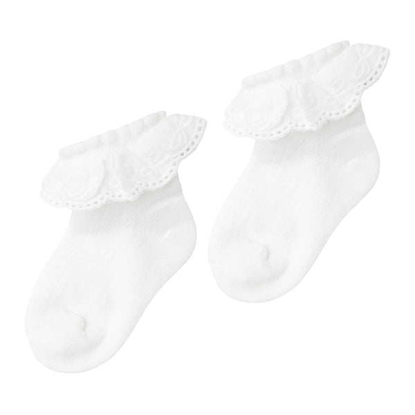 Lace Frill Socks - Ivory