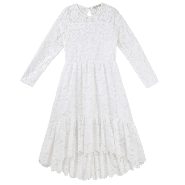 Delphine L/S Lace Dress - Ivory