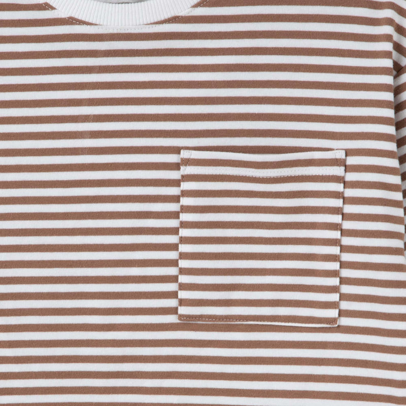 Harvey L/S Stripe T-Shirt - Mocha