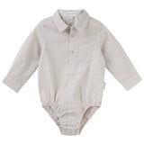 Oliver L/S Gingham Romper - Oat
