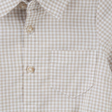 Oliver L/S Gingham Romper - Oat
