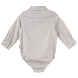 Oliver L/S Gingham Romper - Oat