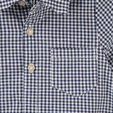 Oliver L/S Gingham Romper - Navy