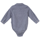 Oliver L/S Gingham Romper - Navy