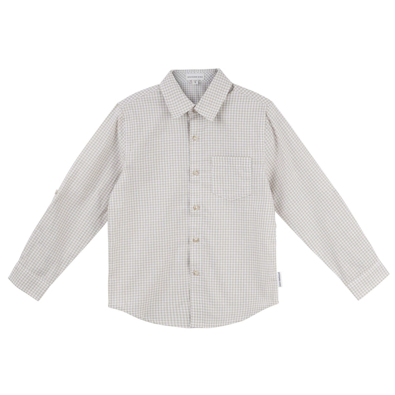 Oliver L/S Gingham Shirt - Oat