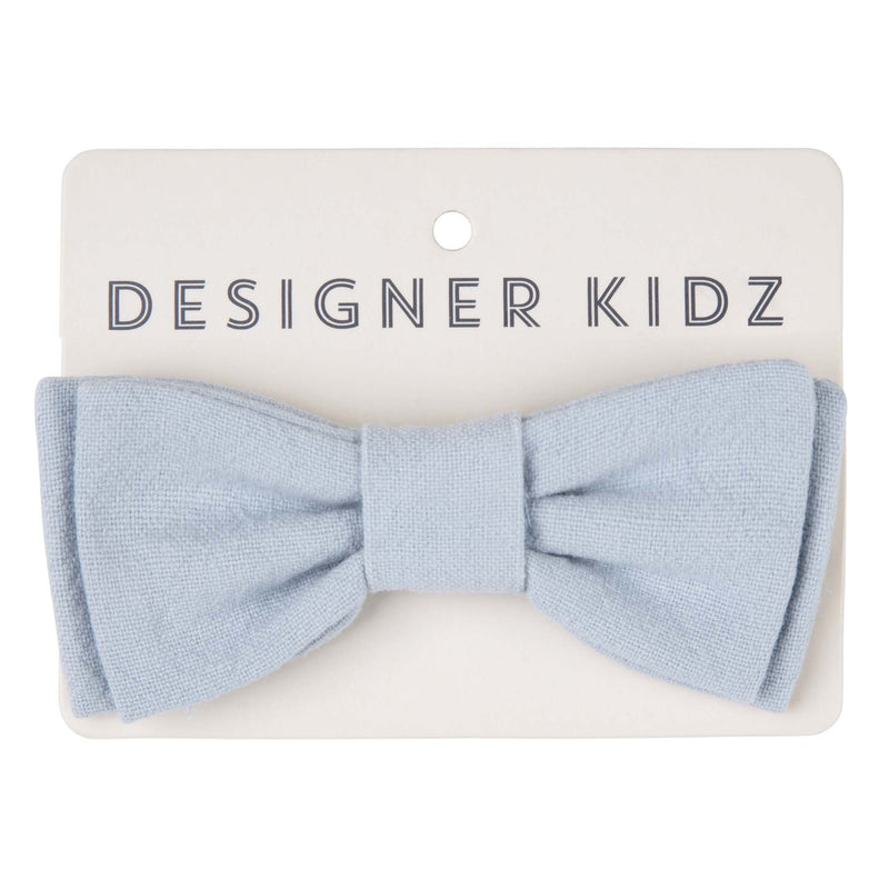 Finley Linen Bow Tie - Ice Blue