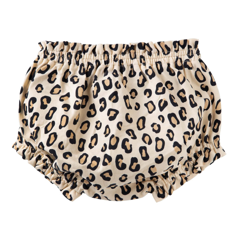 Leopard Print Frilly Baby Bloomers