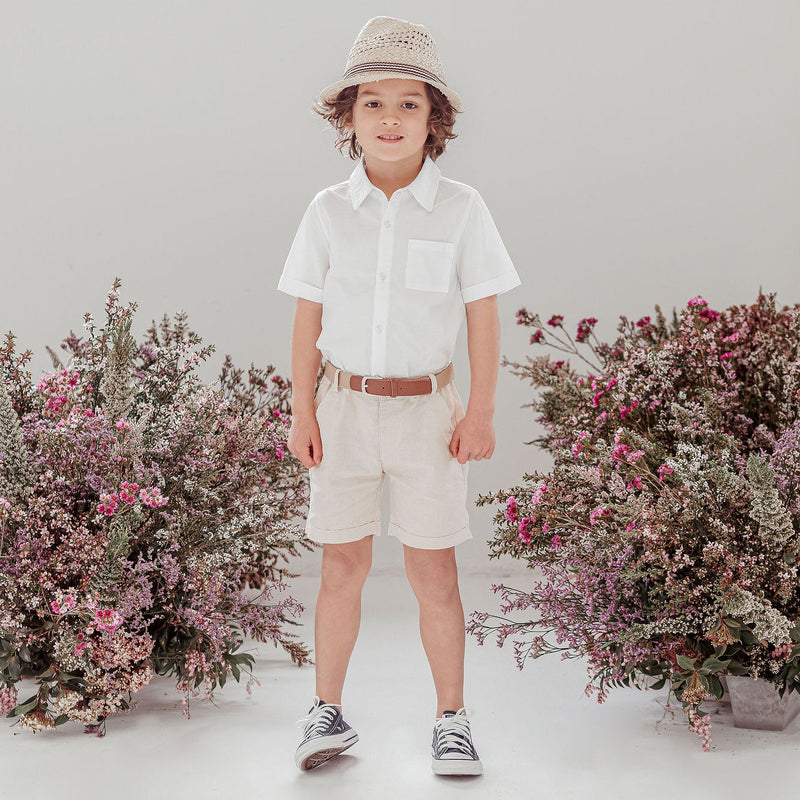 Jackson S/S Formal Shirt - White - Designer Kidz