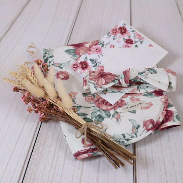 Audrey Floral Greeting Card - Tea Rose - Designer Kidz