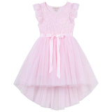 Libby Lace S/S Tutu Dress  - Pale Pink