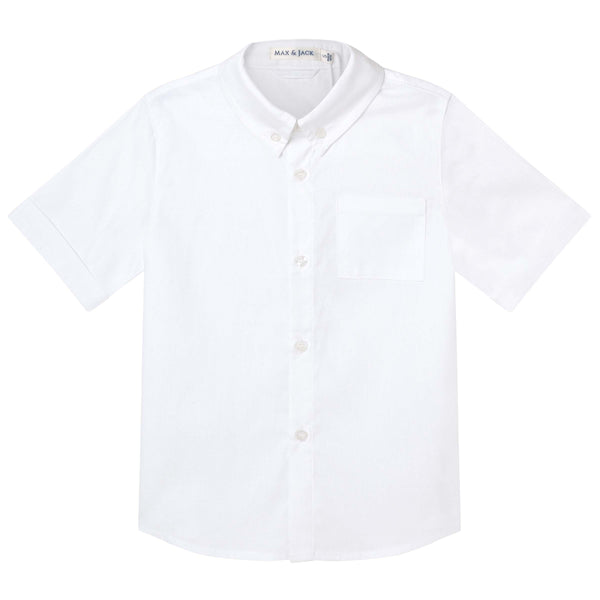 Buy Jackson Formal Shirt/S - White - Designer Kidz | Special Occasions, Party Wear & Weddings  | Sizes 000-16 | Little Girls Party Dresses, Tutu Dresses, Flower Girl Dresses | Pay with Afterpay | Free AU Delivery Over $80 