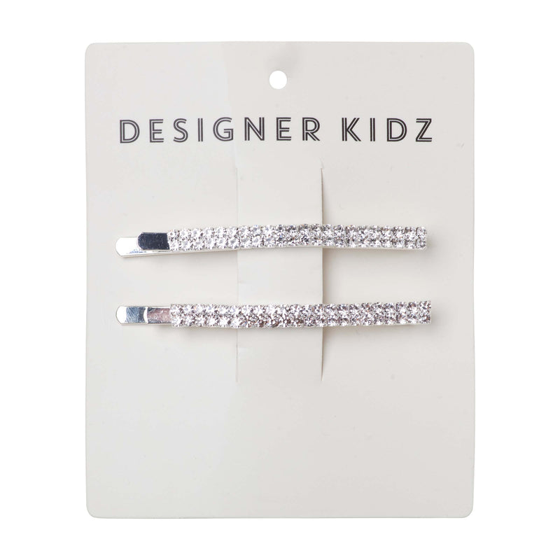 Silver Sparkle Hair Clip Pack - Designer Kidz