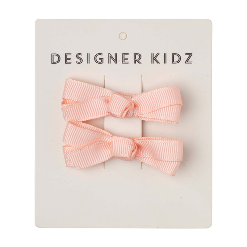 Mini Pigtails Hair Clips - Tea Rose - Designer Kidz