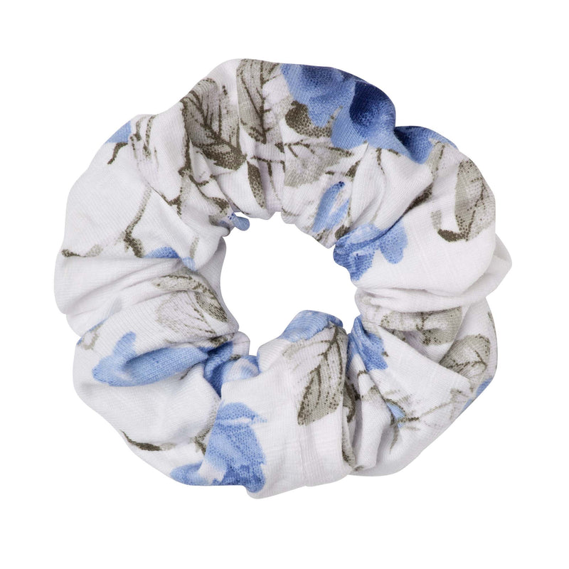 Audrey Floral Scrunchie - Dusty Blue - Designer Kidz