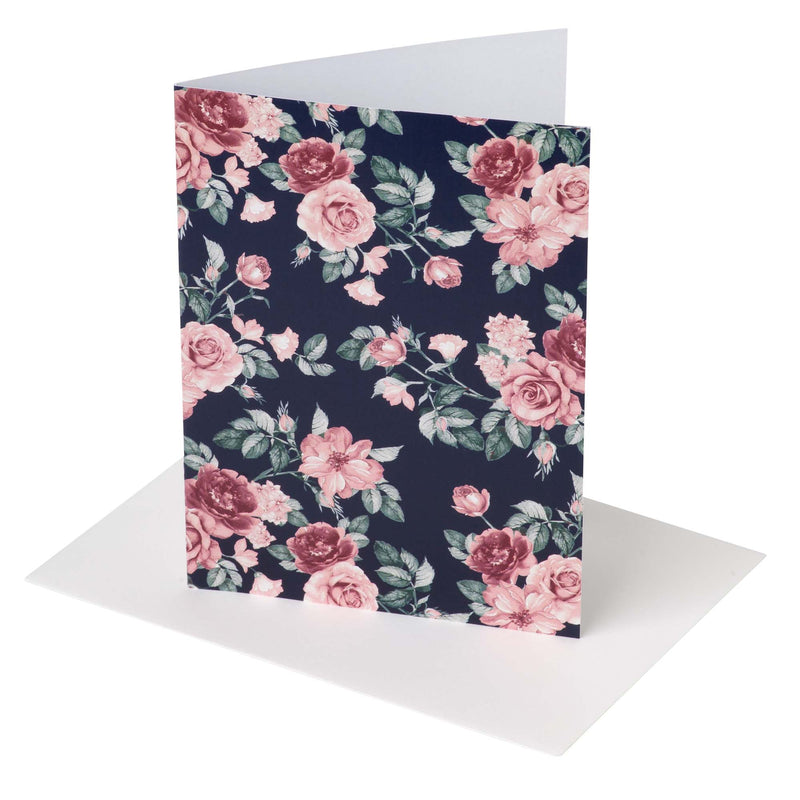 Audrey Floral Greeting Card - Navy - Designer Kidz