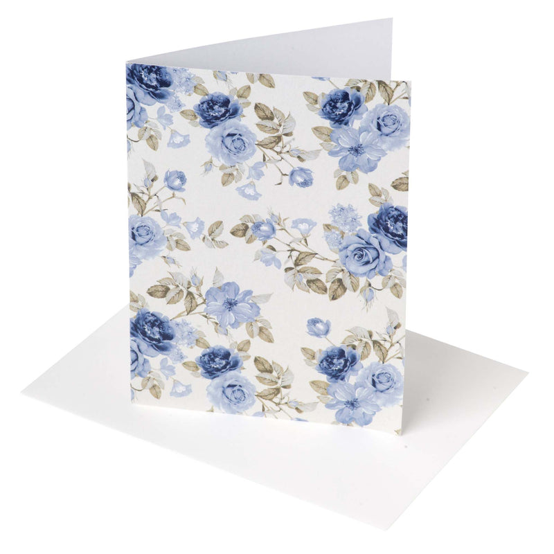 Audrey Floral Greeting Card - Dusty Blue - Designer Kidz