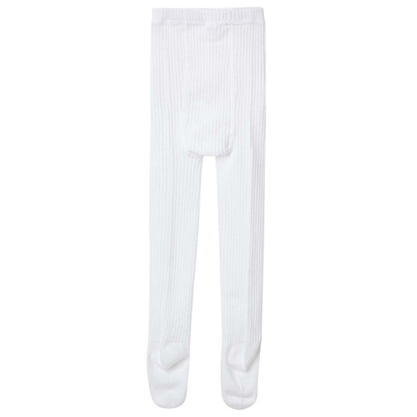 Rib Tights - White - Designer Kidz