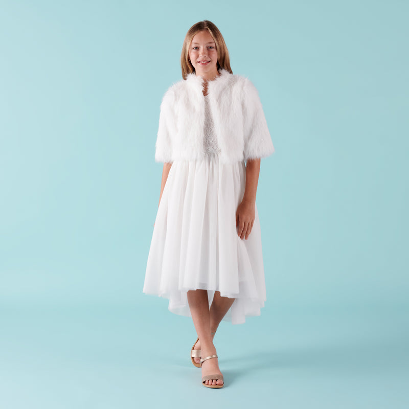 Elise Faux Fur Jacket - Ivory